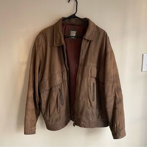 Vintage Leather Bomber Jacket Greg Bell